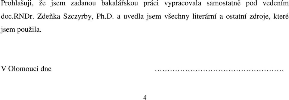 Zdeňka Szczyrby, Ph.D.