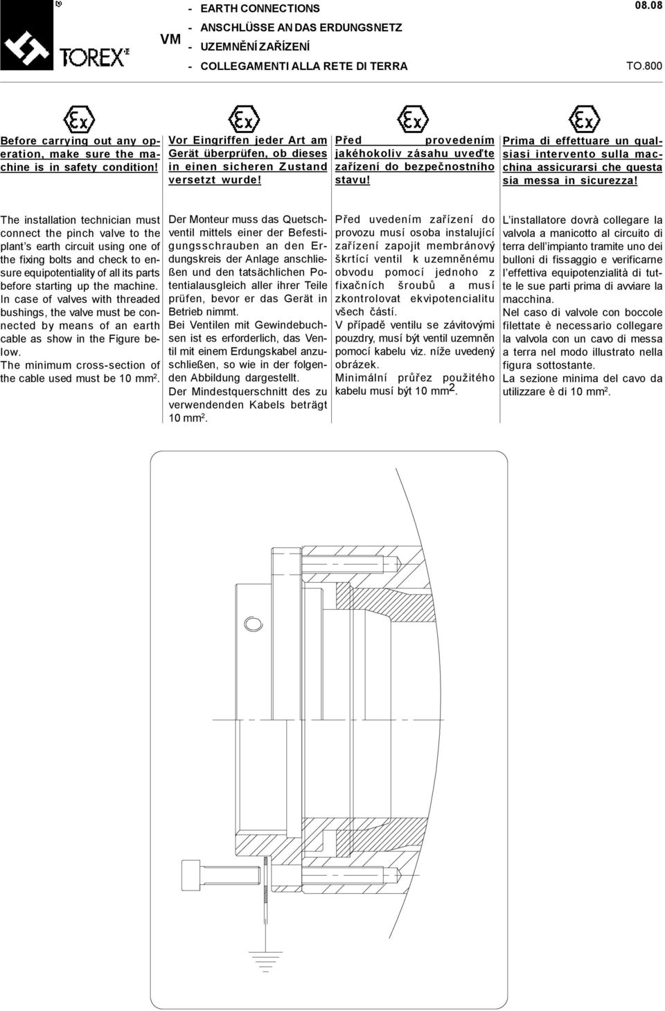 Prima di effettuare un qualsiasi intervento sulla macchina assicurarsi che questa sia messa in sicurezza!