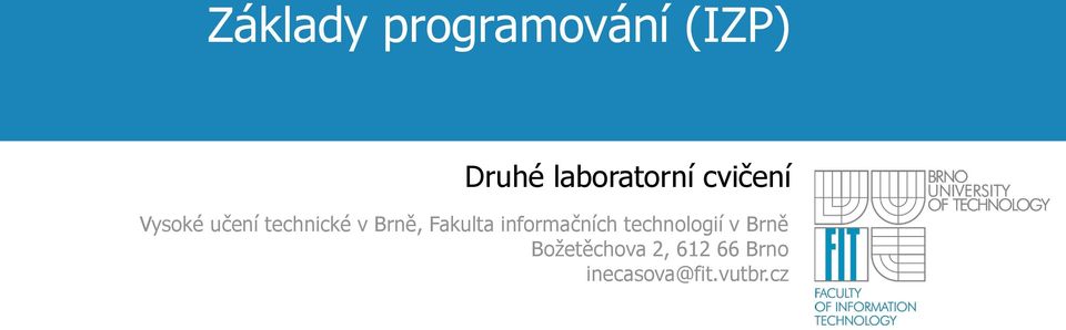 v Brně, Fakulta informačních technologií v