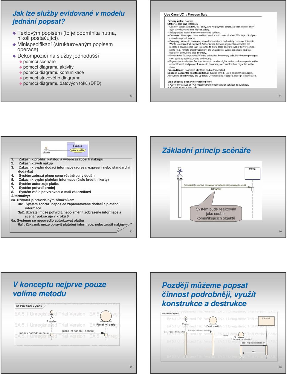 tok (DFD) 13 14 1. Zákazník prohlíží katalog a vybere si zboží k nákupu 2. Zákazník zvolí nákup 3. Zákazník vyplní dodací informace (adresa, expresní nebo standardní dodávka) 4.