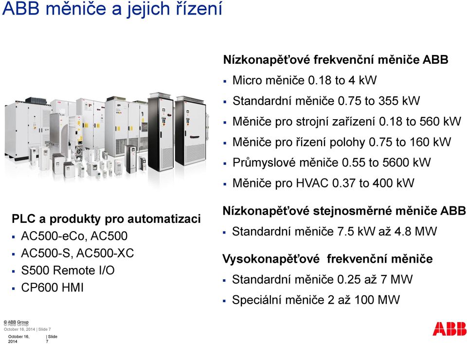 55 to 5600 kw Měniče pro HVAC 0.