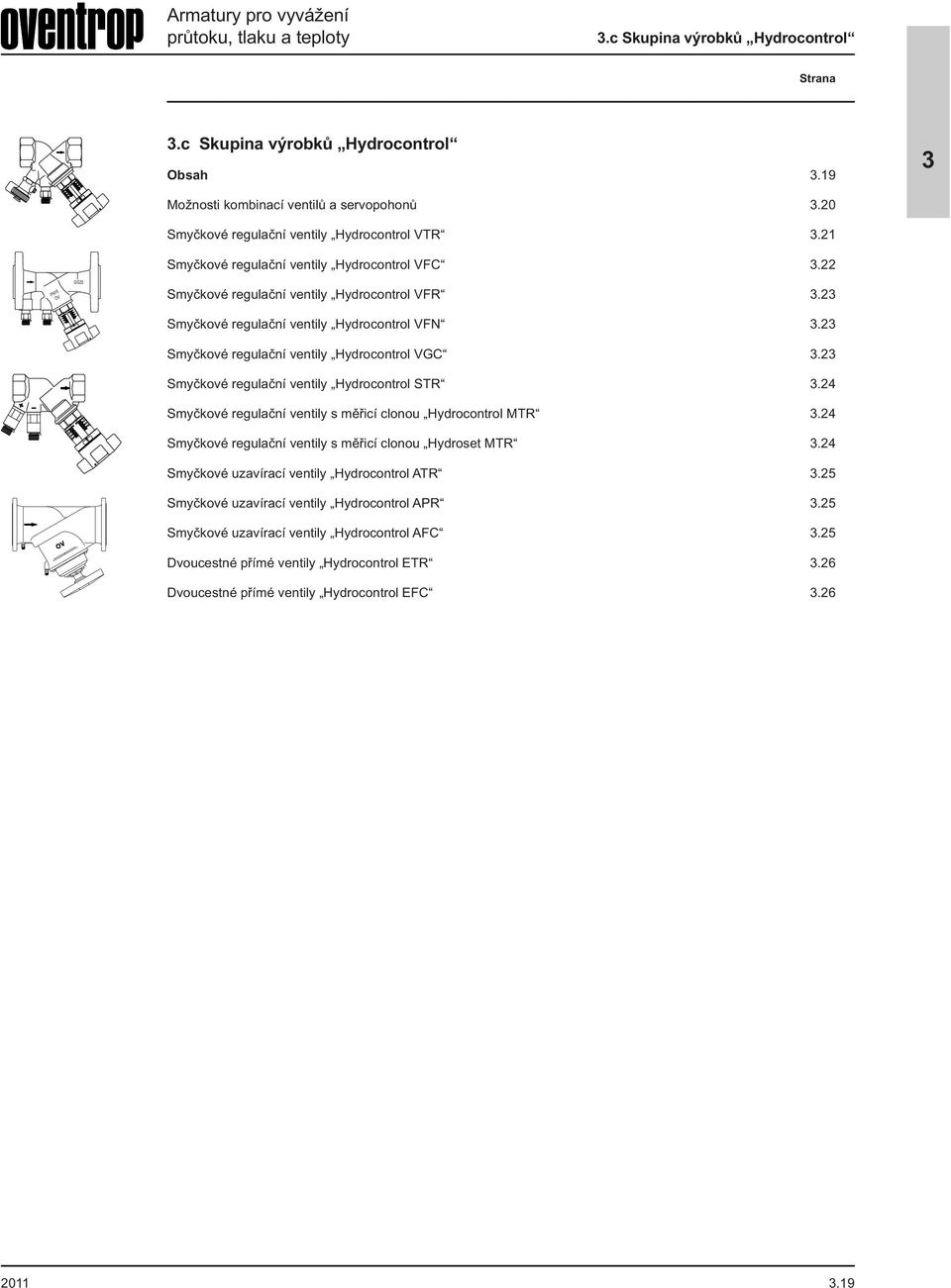 2 4 2 Smyčkové regulační ventily Hydrocontrol VFN.2 Smyčkové regulační ventily Hydrocontrol VGC.2 Smyčkové regulační ventily Hydrocontrol STR.