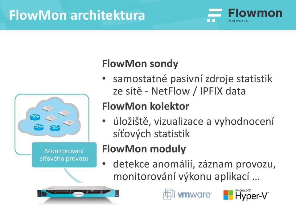 kolektor úložiště, vizualizace a vyhodnocení síťových statistik FlowMon moduly