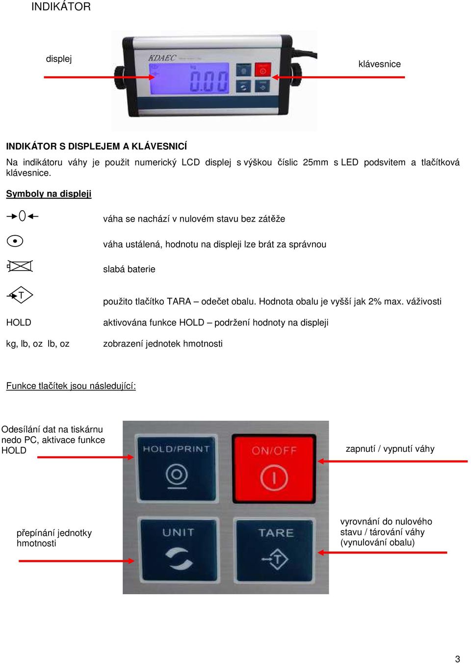 TARA odečet obalu. Hodnota obalu je vyšší jak 2% max.