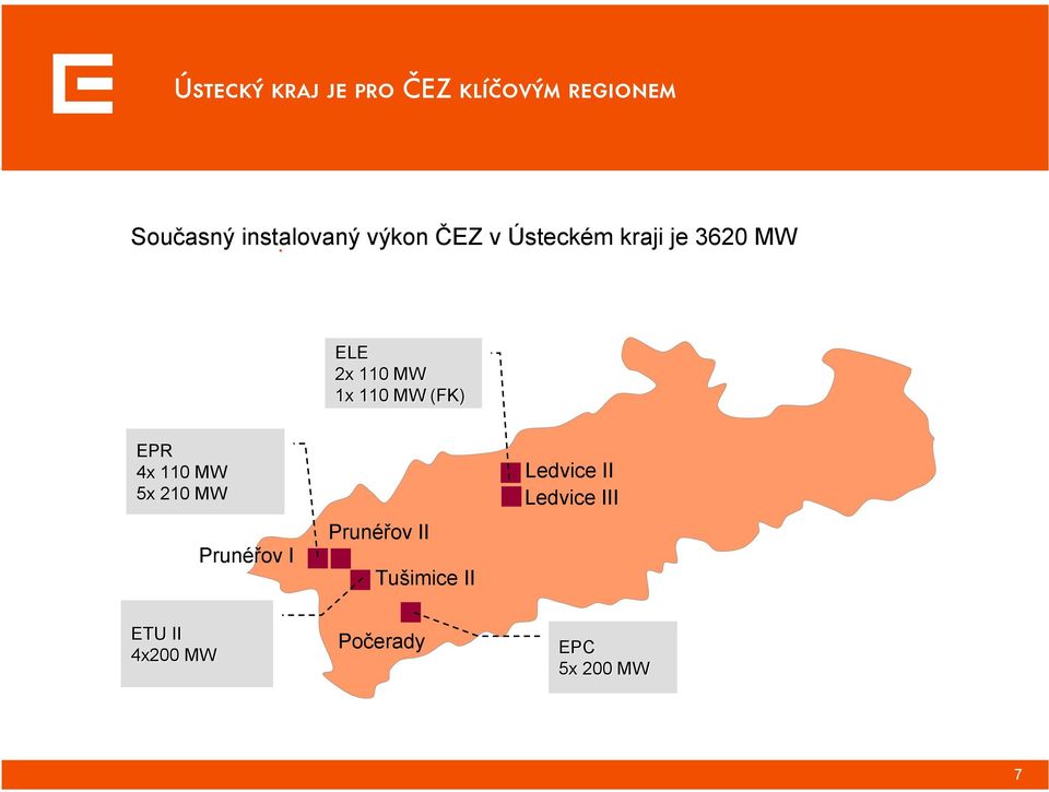 (FK) EPR 4x 110 MW 5x 210 MW Prunéřov I Prunéřov II Tušimice