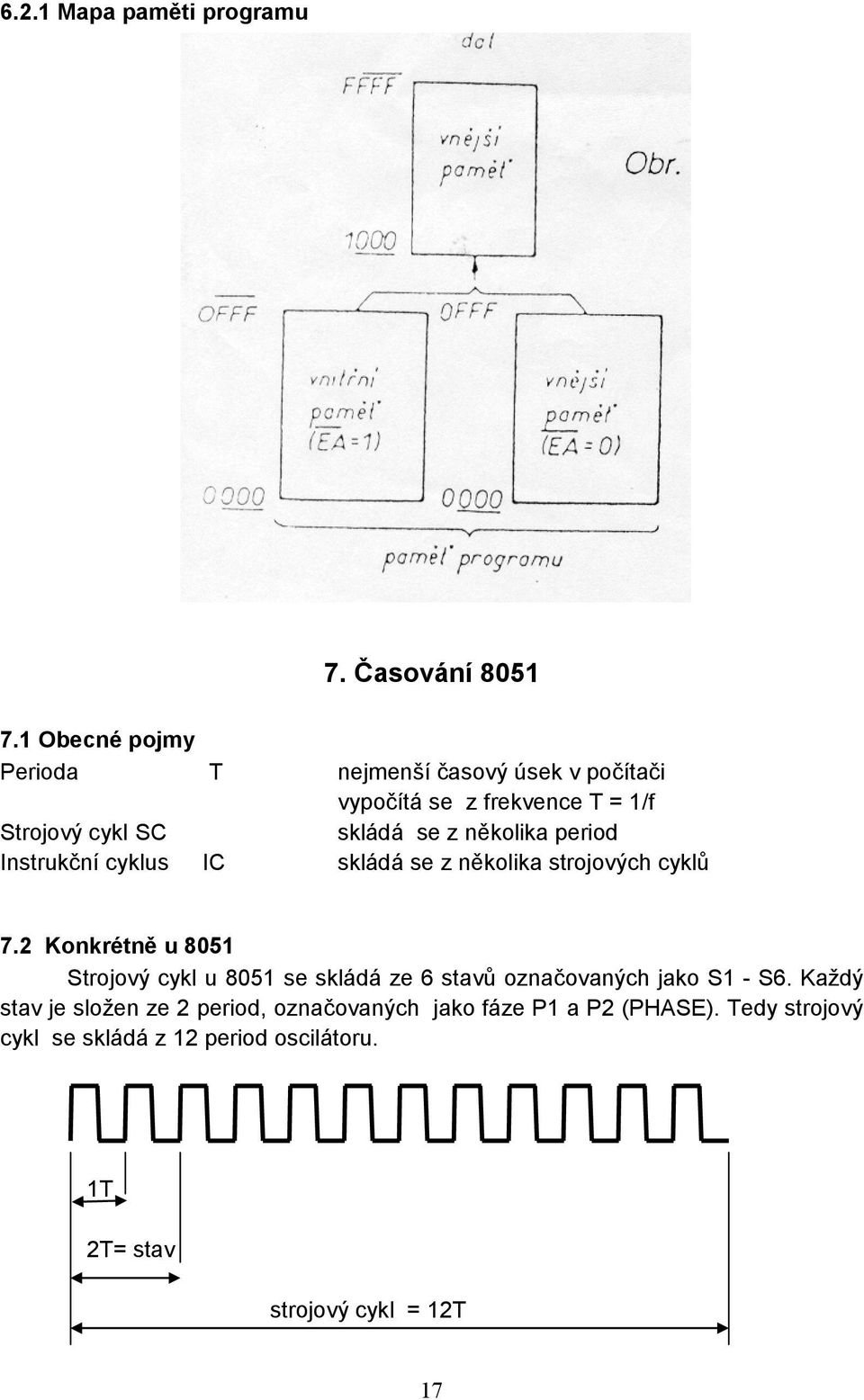 několika period Instrukční cyklus IC skládá se z několika strojových cyklů 7.