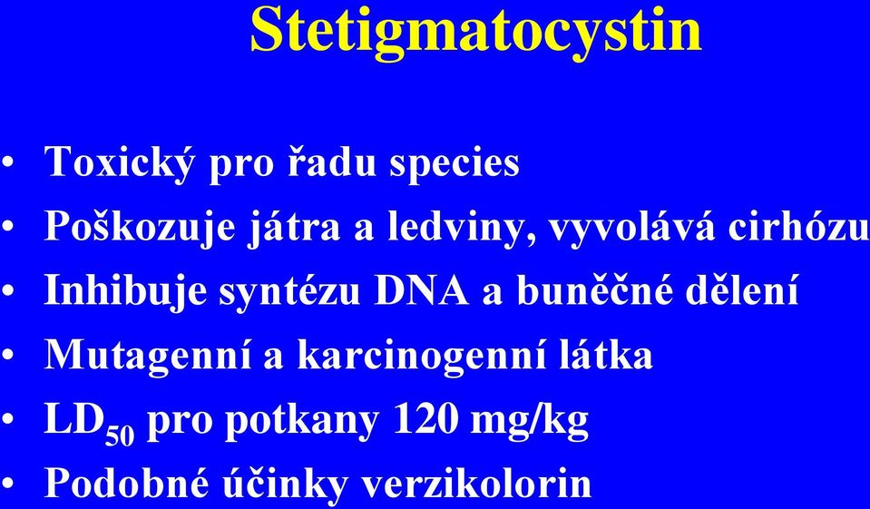 DNA a buněčné dělení Mutagenní a karcinogenní látka