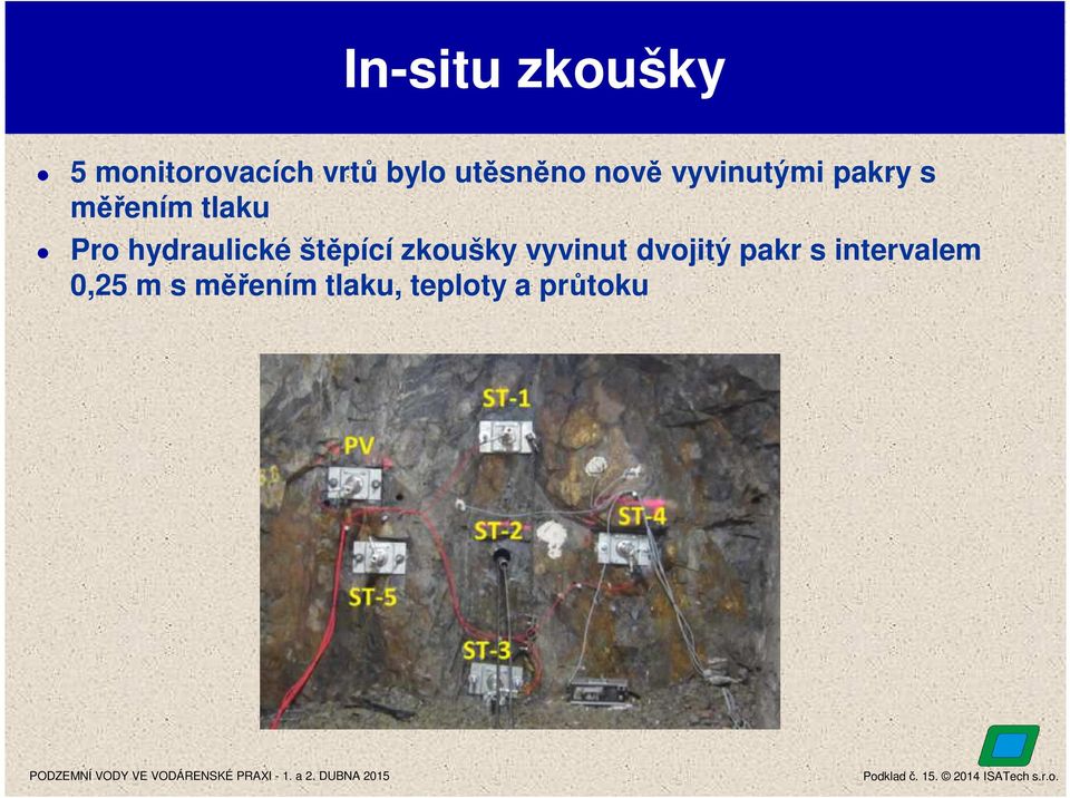 zkoušky vyvinut dvojitý pakr s intervalem 0,25 m s