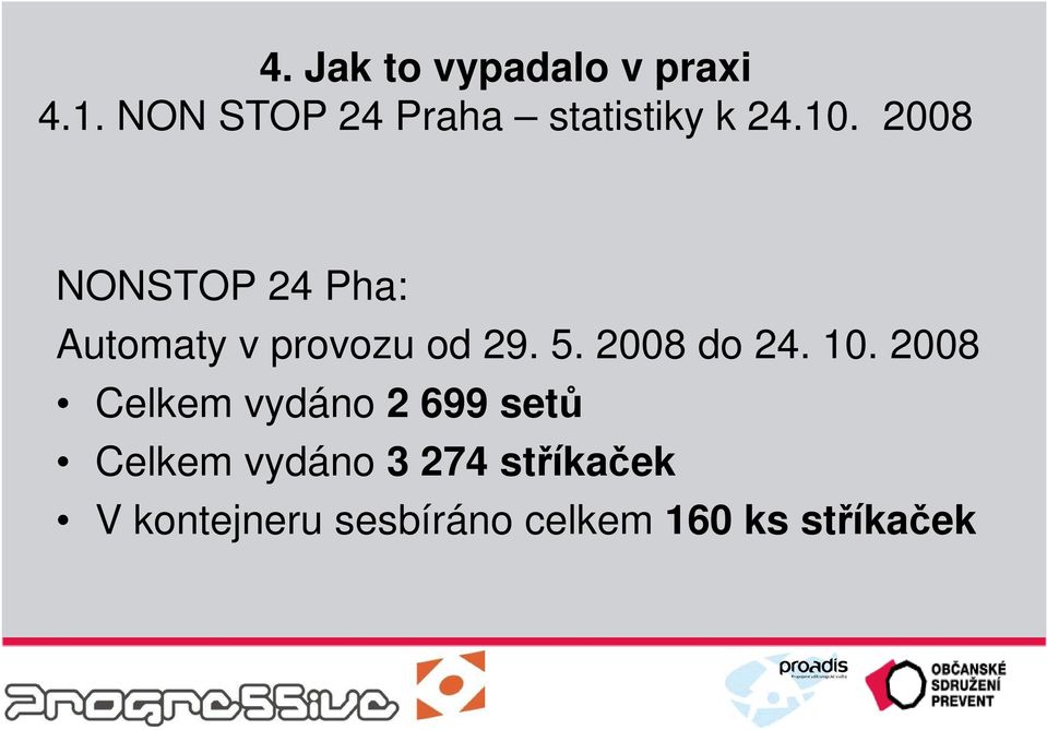 2008 NONSTOP 24 Pha: Automaty v provozu od 29. 5. 2008 do 24.