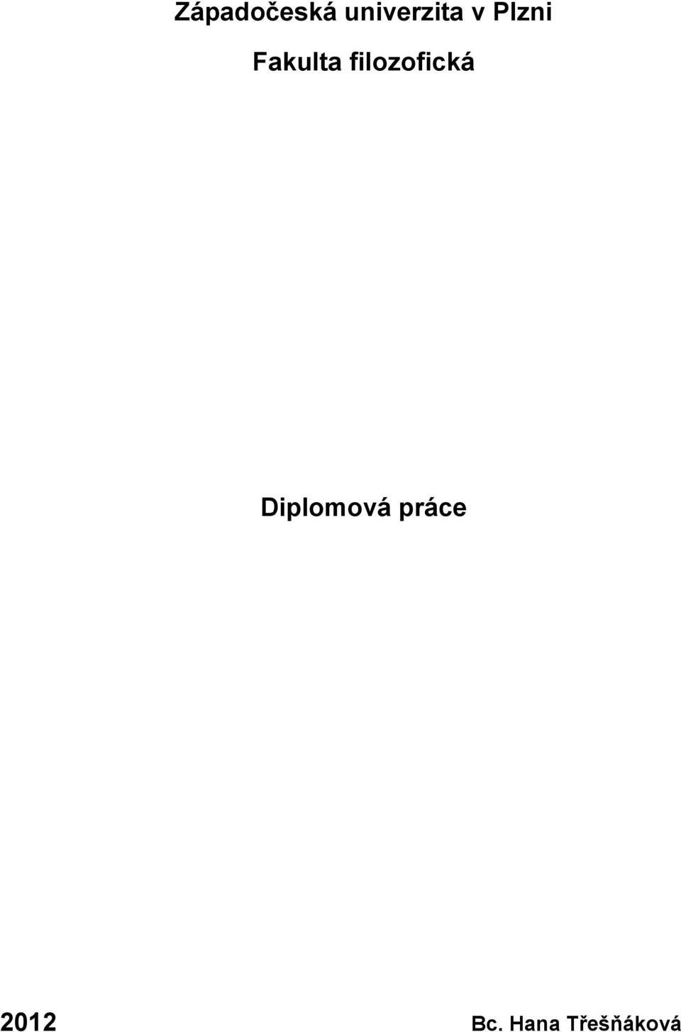 filozofická Diplomová