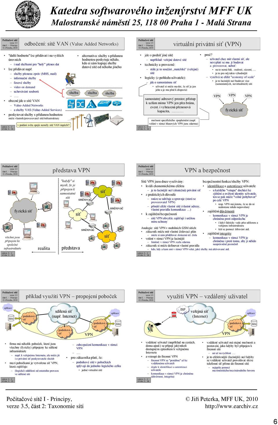 . obecně jde o sítě VAN Value-Added Networks a služby VAS (Value-Added Services) poskytovat služby s přidanou hodnotou může vlastník/provozovatel sítě/infrastruktury Slide č.