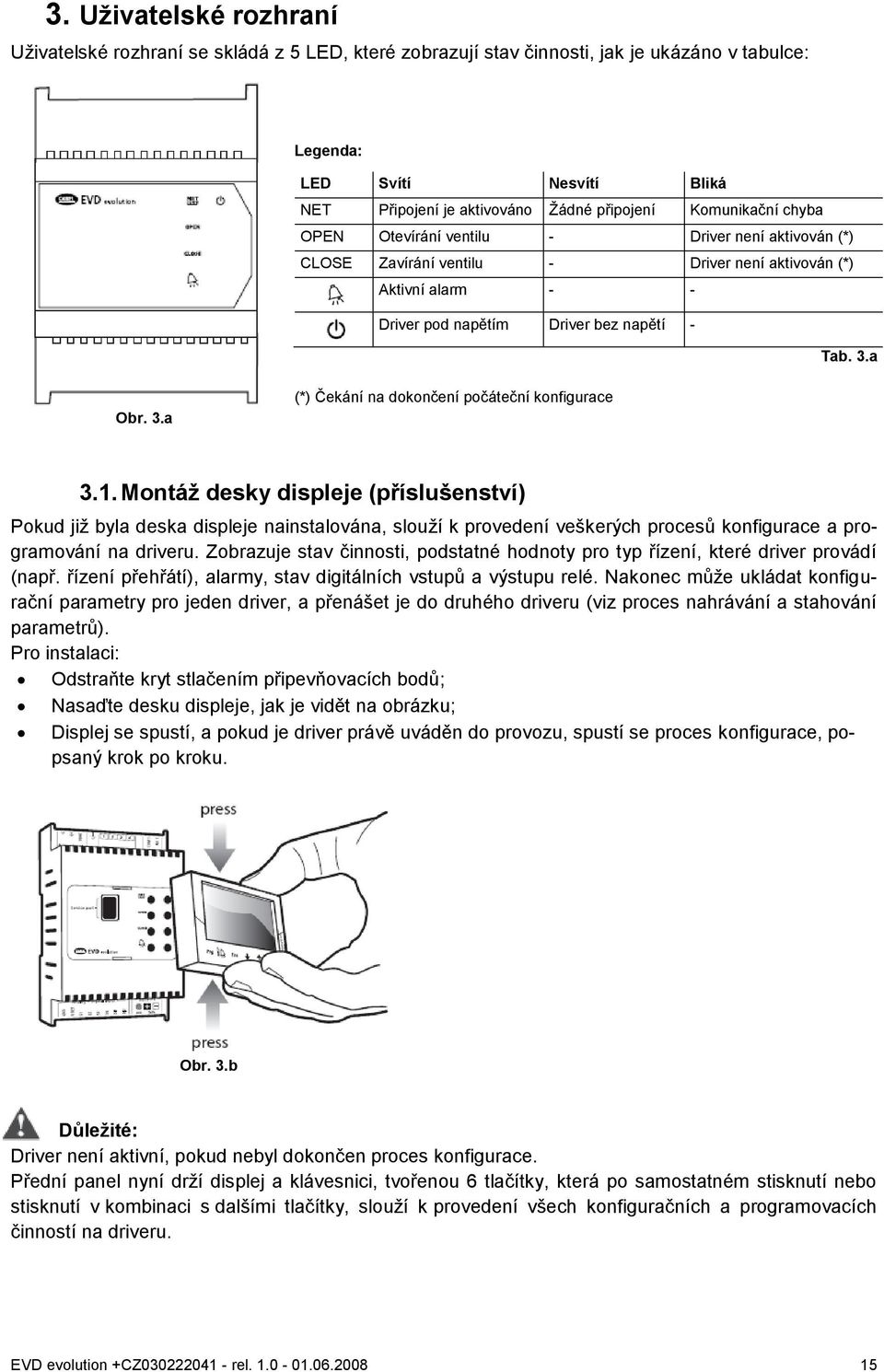 a Obr. 3.a (*) Čekání na dokončení počáteční konfigurace 3.1.