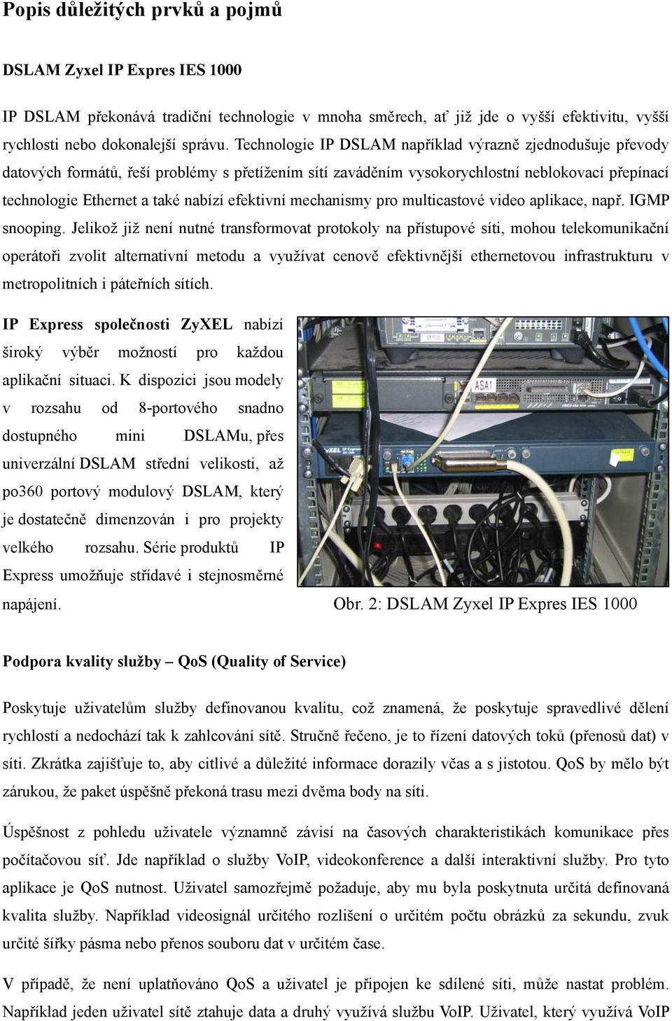 efektivní mechanismy pro multicastové video aplikace, např. IGMP snooping.