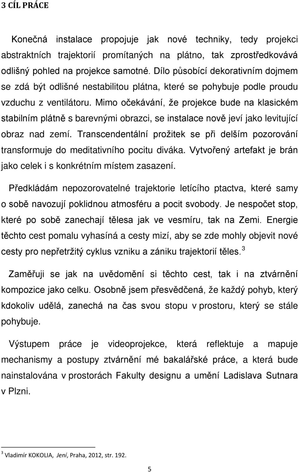 Mimo očekávání, že projekce bude na klasickém stabilním plátně s barevnými obrazci, se instalace nově jeví jako levitující obraz nad zemí.