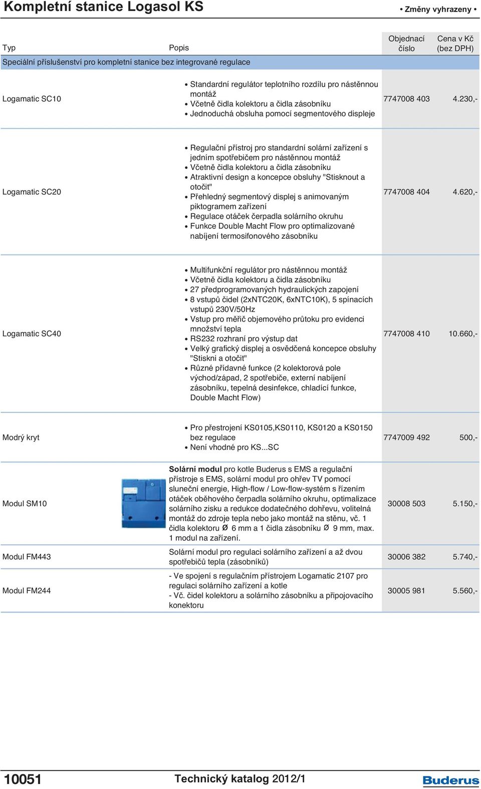 230,- Logamatic SC20 Regulační přístroj pro standardní solární zařízení s jedním spotřebičem pro nástěnnou montáž Včetně čidla kolektoru a čidla zásobníku Atraktivní design a koncepce obsluhy