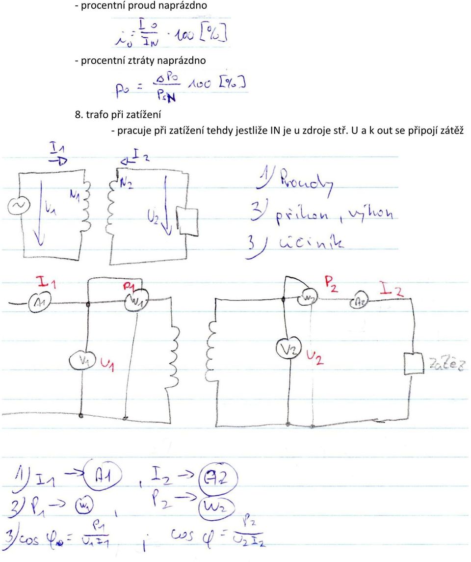 trafo při zatížení - pracuje při