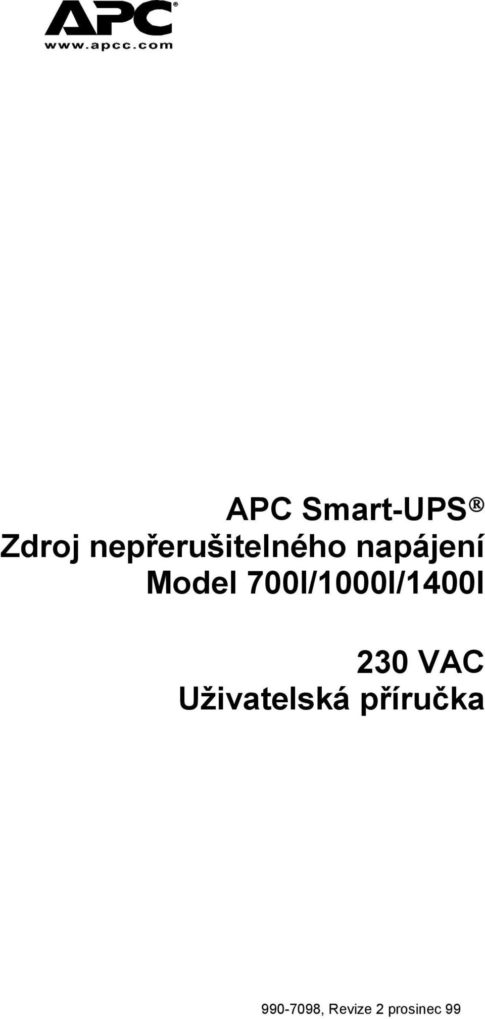 700I/1000I/1400I 230 VAC