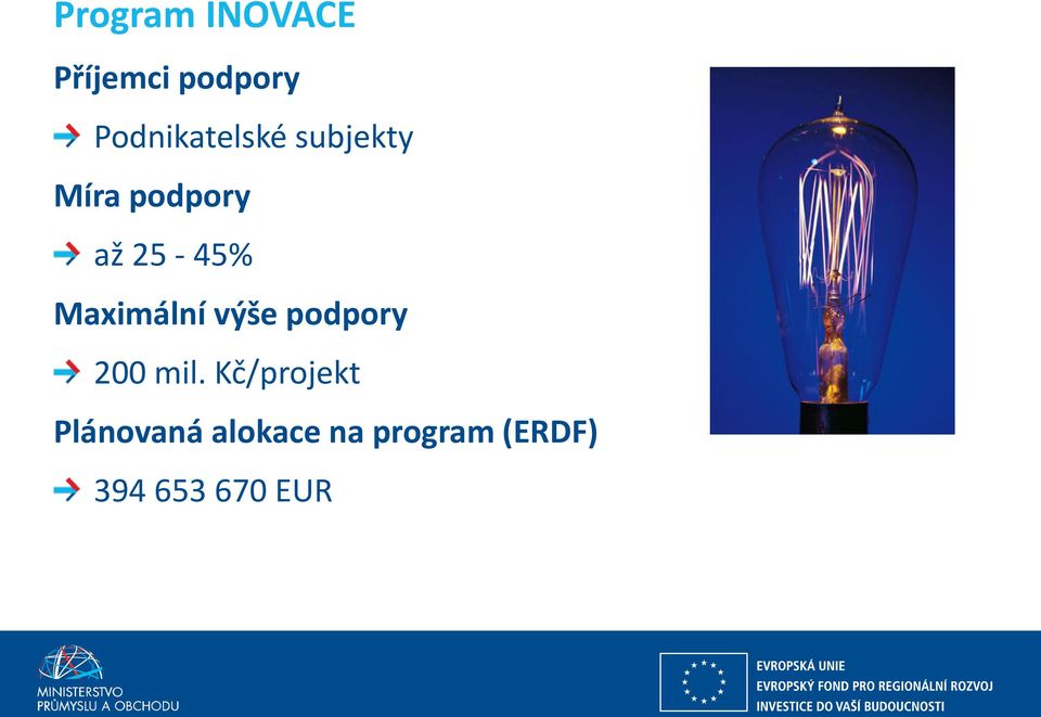 45% Ma i ál í výše podpor 200 il.