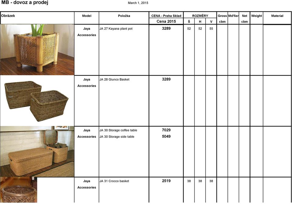 Storage coffee table 7029 JA 30 Storage side