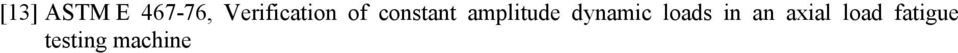 amplitude dynamic loads in