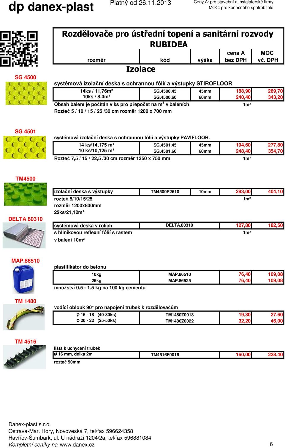 45 45mm 188,90 269,70 10ks / 8,4m² SG.4500.