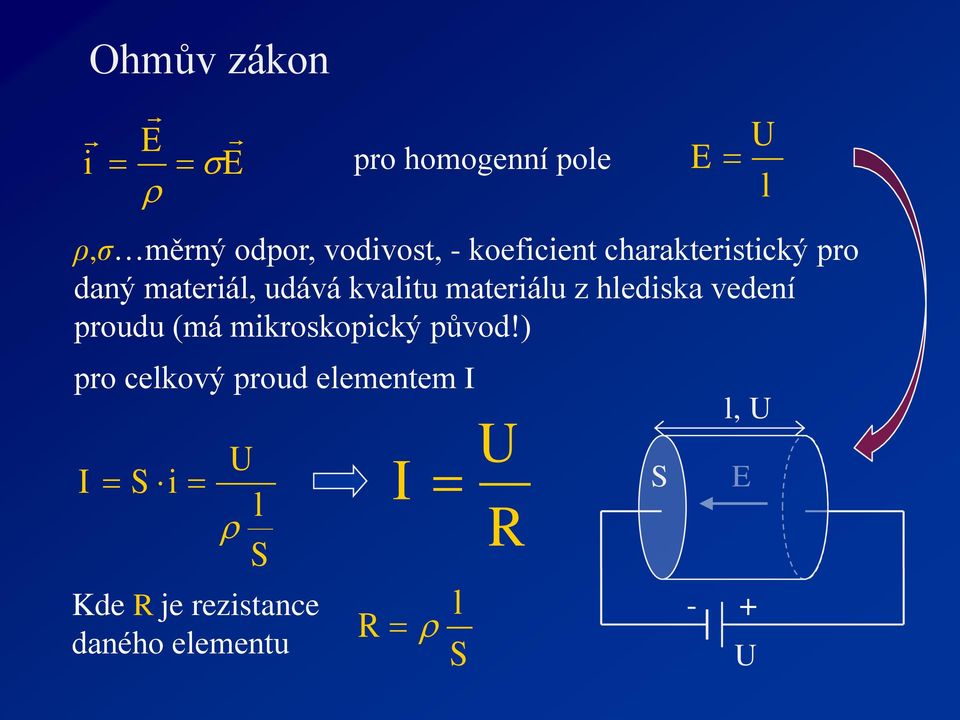 z hlediska vedení proudu (má mikroskopický původ!
