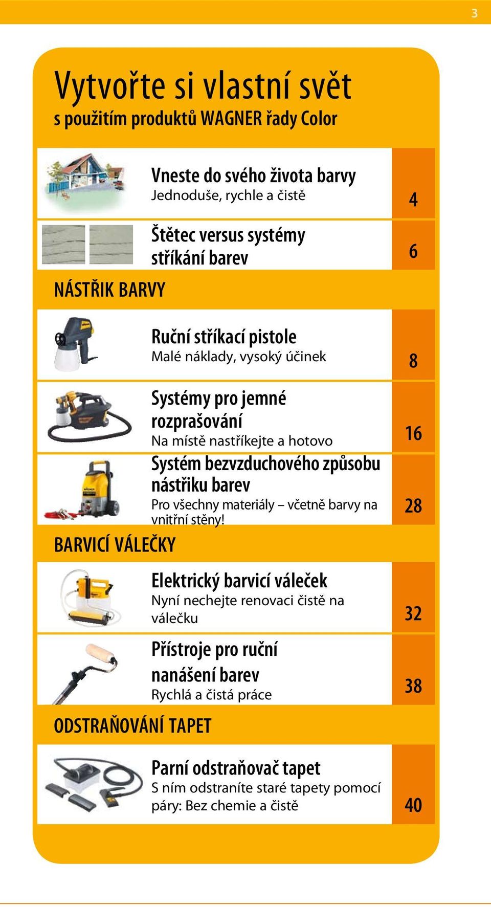 barvicí VÁLeČkY ODstRaŇOVÁNÍ tapet Štětec versus systémy stříkání barev Ruční stříkací pistole Malé náklady, vysoký účinek elektrický barvicí váleček Nyní