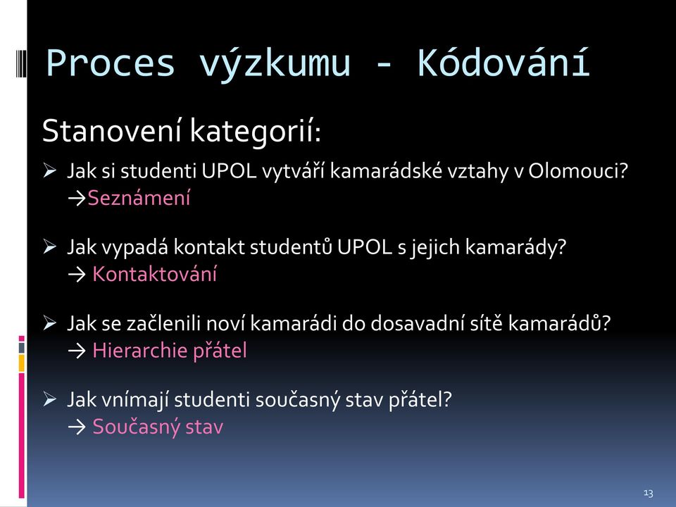 Seznámení Jak vypadá kontakt studentů UPOL s jejich kamarády?