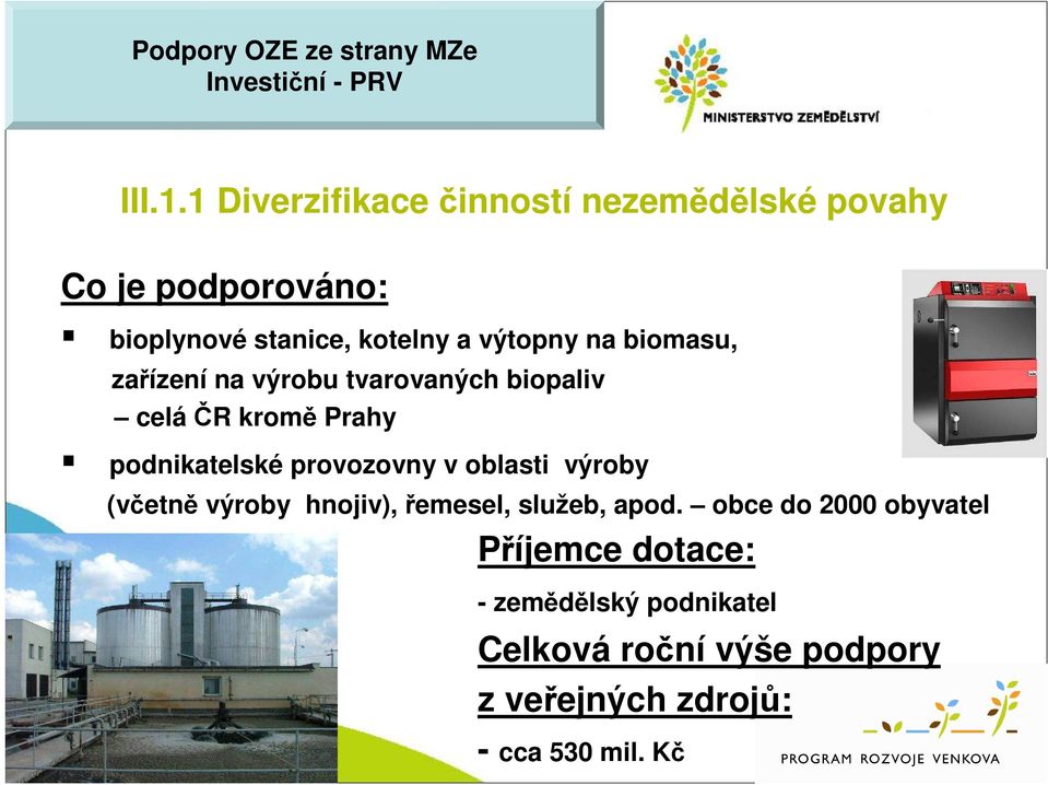 biomasu, zařízení na výrobu tvarovaných biopaliv celáčr kromě Prahy podnikatelské provozovny v oblasti výroby