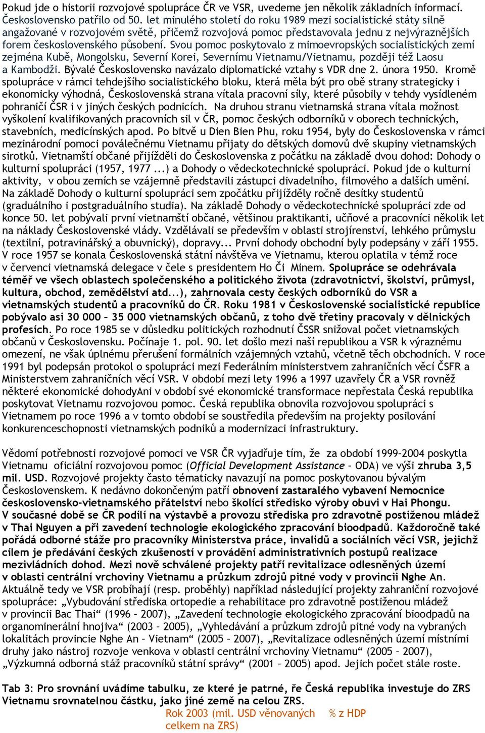 Svou pomoc poskytovalo z mimoevropských socialistických zemí zejména Kubě, Mongolsku, Severní Korei, Severnímu Vietnamu/Vietnamu, později též Laosu a Kambodži.