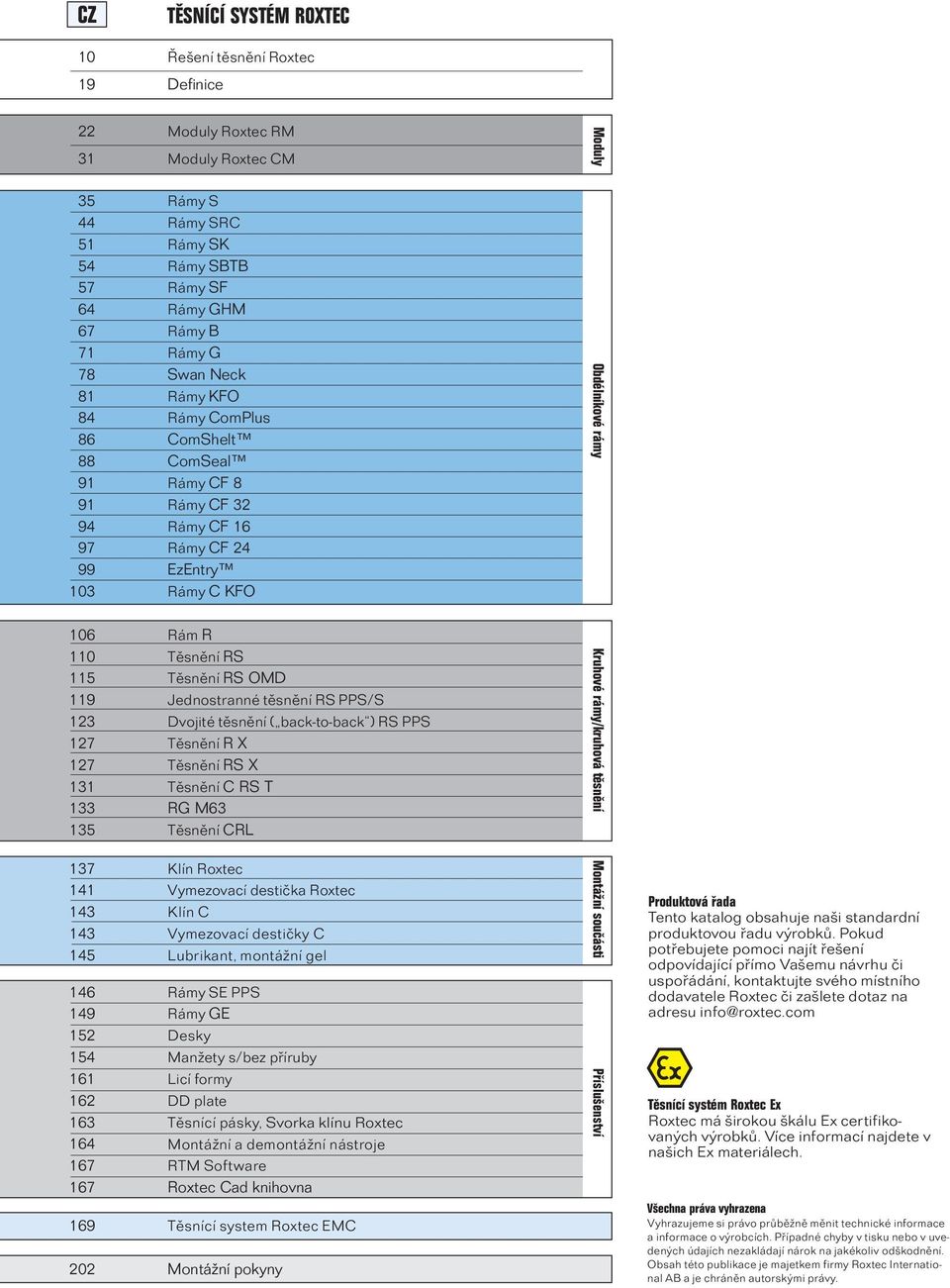 32 Rámy CF 16 Rámy CF 24 EzEntry Rámy C KFO Rám R Těsnění RS Těsnění RS OMD Jednostranné těsnění RS PPS/S Dvojité těsnění ( back-to-back ) RS PPS Těsnění R X Těsnění RS X Těsnění C RS T RG M63