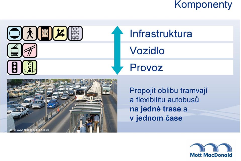 flexibilitu autobusů na jedné trase a