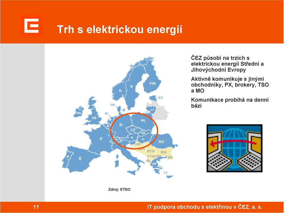 Aktivně komunikuje s jinými obchodníky, PX,