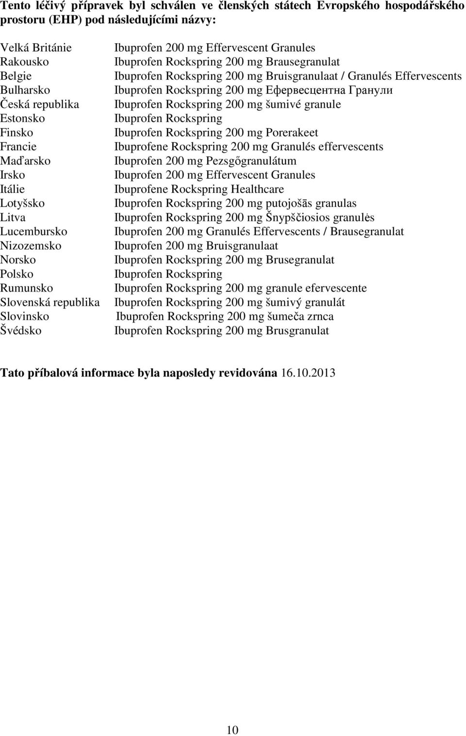 Brausegranulat Ibuprofen Rockspring 200 mg Bruisgranulaat / Granulés Effervescents Ibuprofen Rockspring 200 mg Ефервесцентна Гранули Ibuprofen Rockspring 200 mg šumivé granule Ibuprofen Rockspring