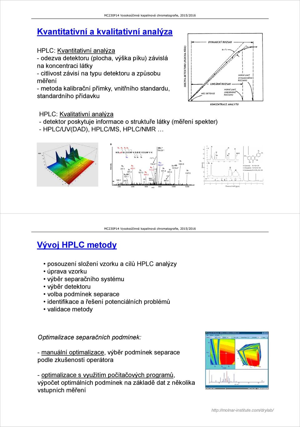 metody posouzení složení vzorku a cílů HPLC analýzy úprava vzorku výběr separačního systému výběr detektoru volba podmínek separace identifikace a řešení potenciálních problémů validace metody