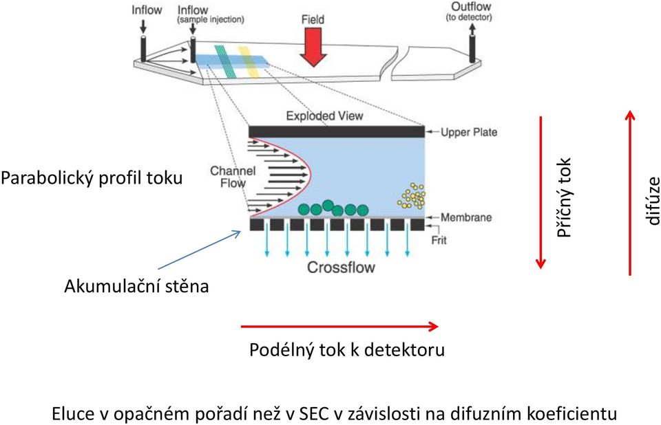 detektoru Eluce v opačném pořadí než