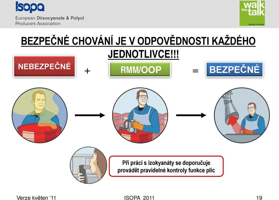 !! NEBEZPEČNÉ + RMM/OOP = BEZPEČNÉ Při práci