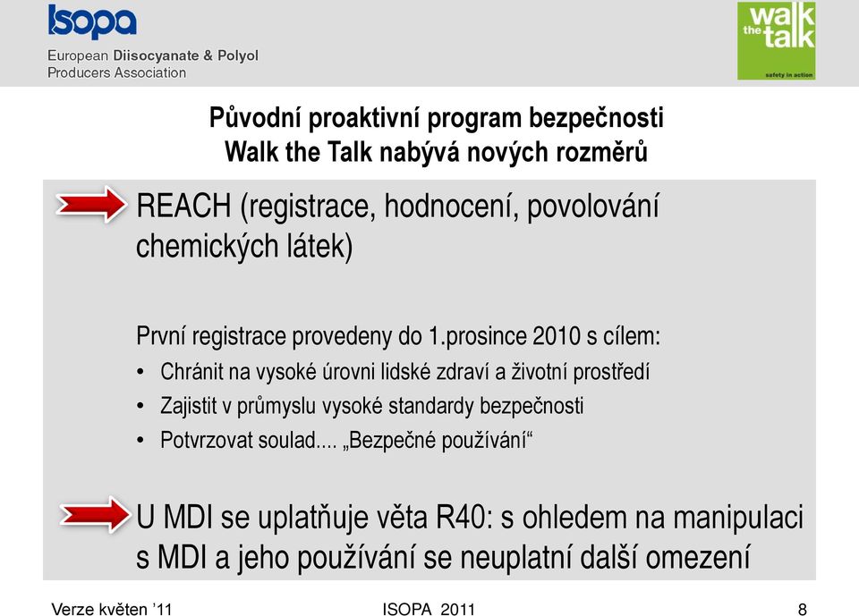 prosince 2010 s cílem: Chránit na vysoké úrovni lidské zdraví a životní prostředí Zajistit v průmyslu vysoké