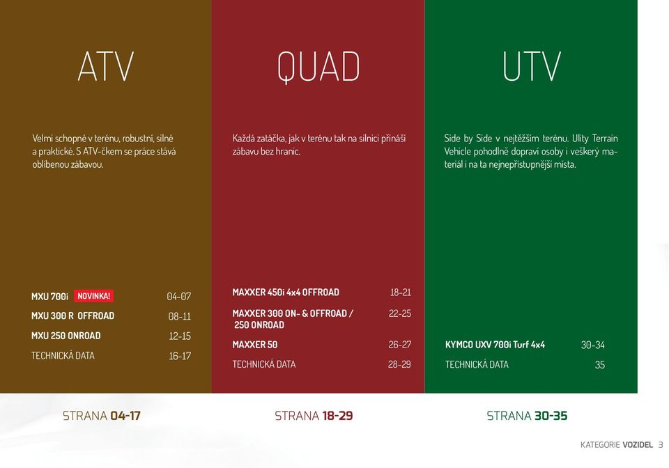 Ulity Terrain Vehicle pohodlně dopraví osoby i veškerý materiál i na ta nejnepřístupnější místa. MXU 700i NOVINKA!