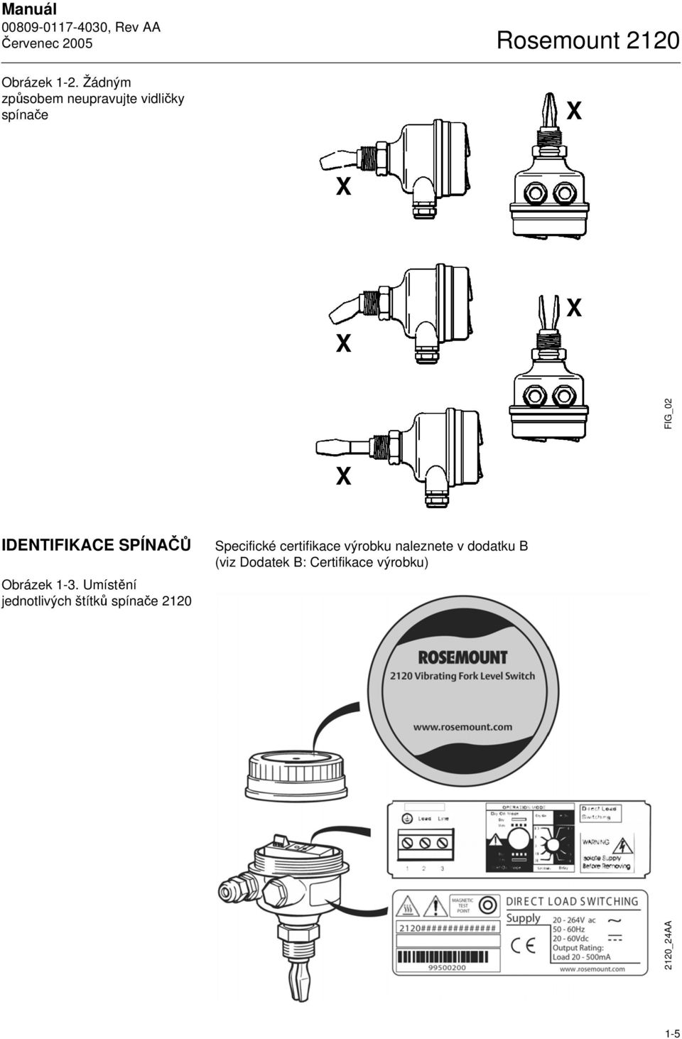 FIG_02 X IDENTIFIKACE SPÍNAČŮ Obrázek 1-3.