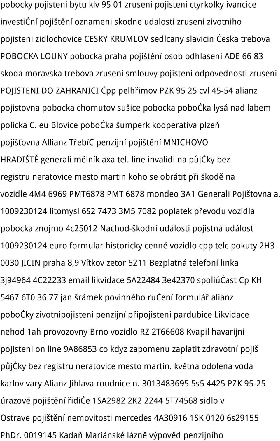 alianz pojistovna pobocka chomutov sušice pobocka pobočka lysá nad labem policka C.