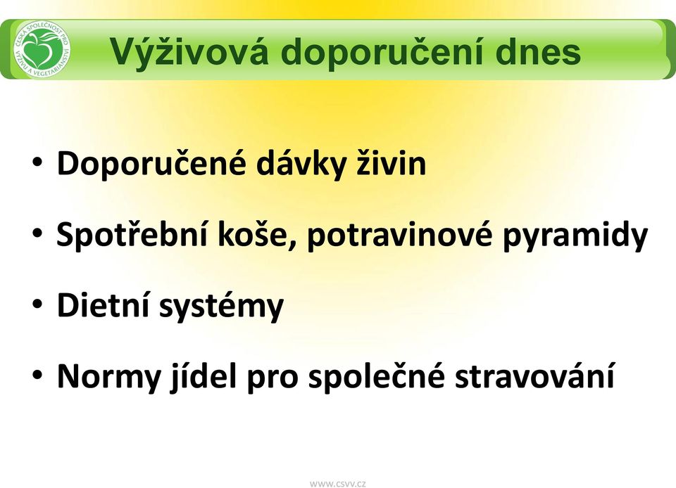 koše, potravinové pyramidy Dietní