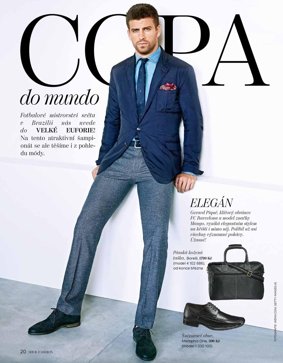 ELEGÁN Gerard Piqué, klíčový obránce FC Barcelona a model značky Mango, vyniká elegantním stylem na hřišti i mimo něj.