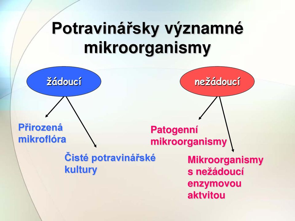 Čisté potravinářské kultury Patogenní