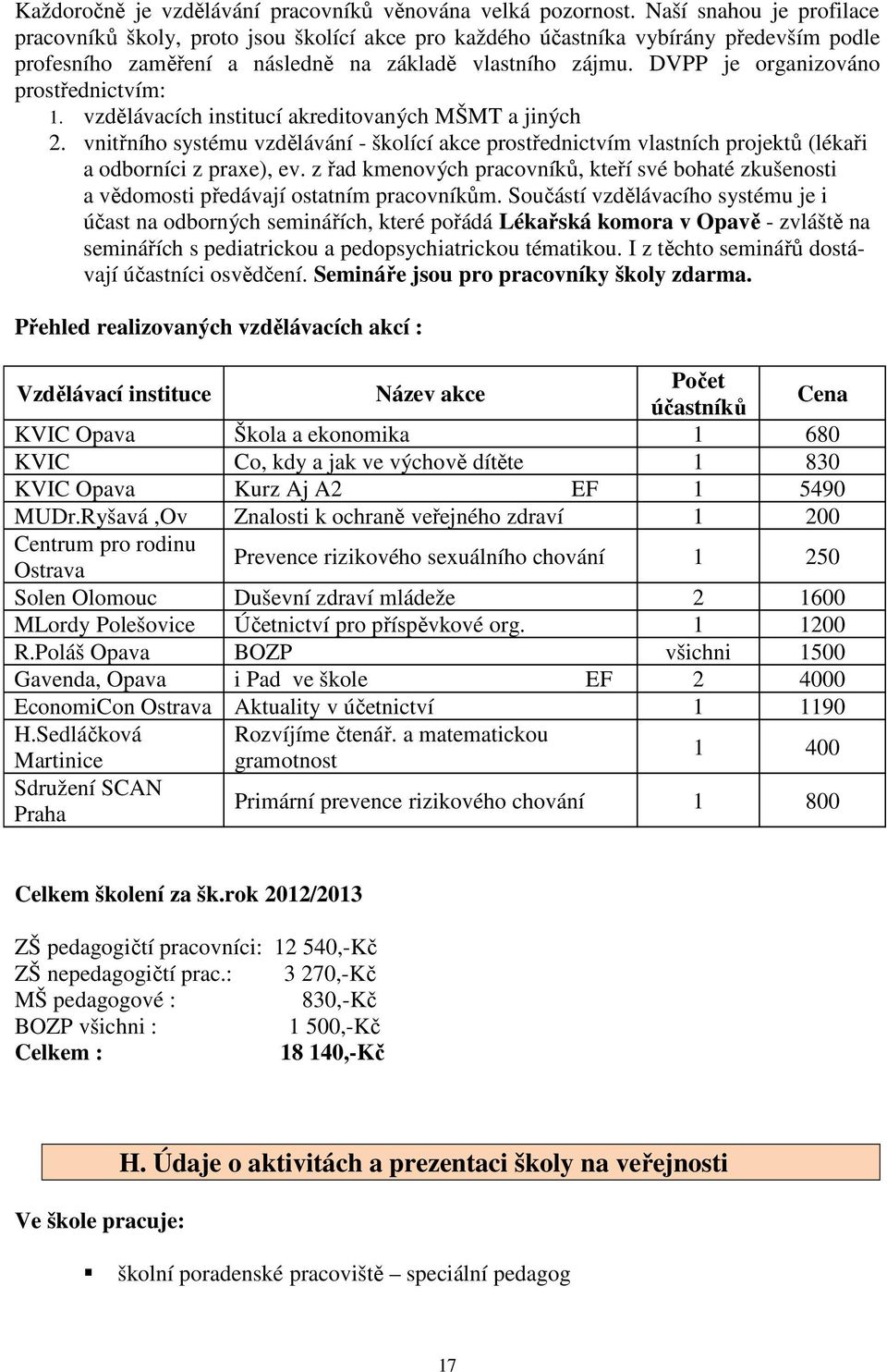 DVPP je organizováno prostřednictvím: 1. vzdělávacích institucí akreditovaných MŠMT a jiných 2.