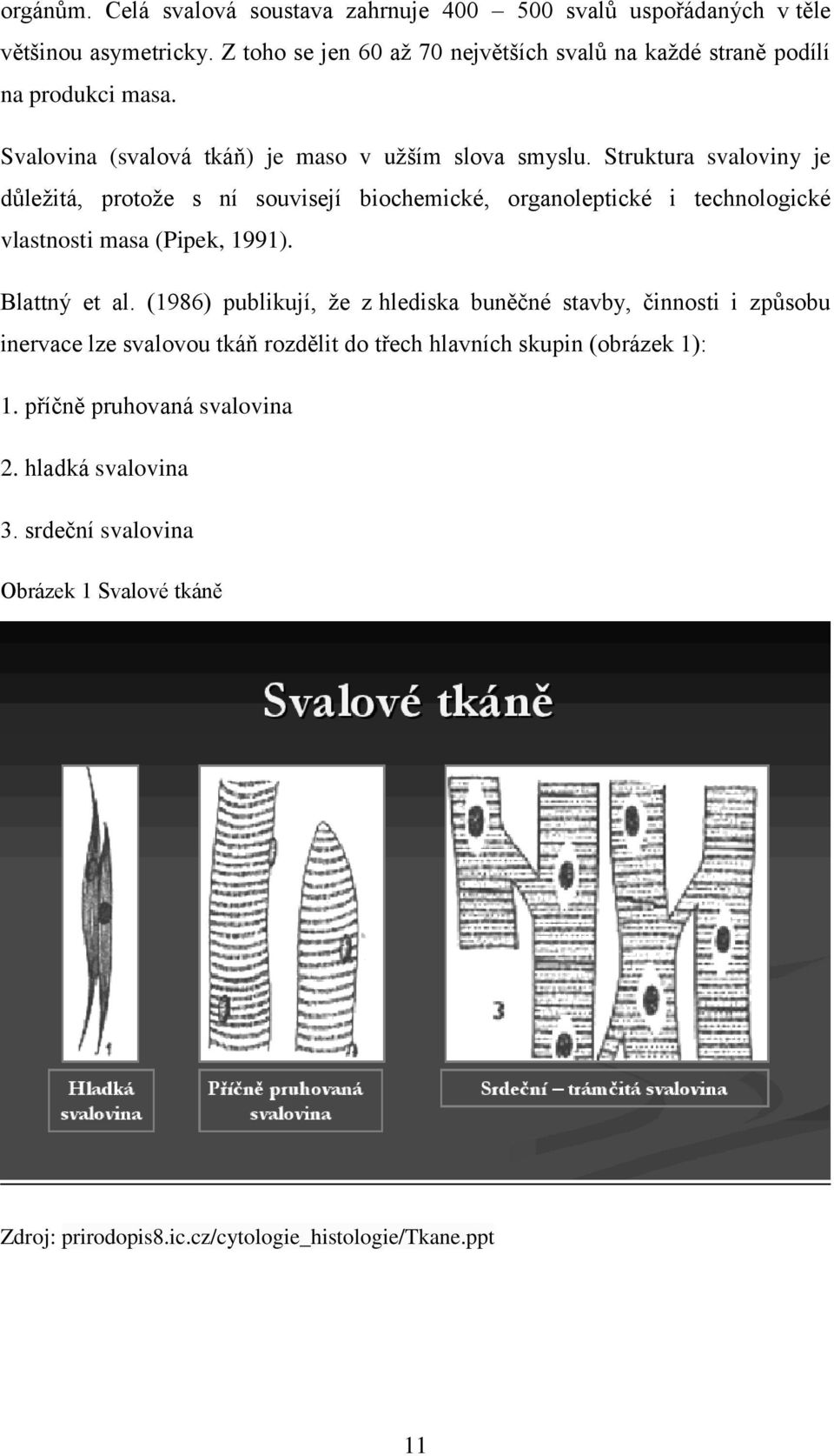 Struktura svaloviny je důležitá, protože s ní souvisejí biochemické, organoleptické i technologické vlastnosti masa (Pipek, 1991). Blattný et al.