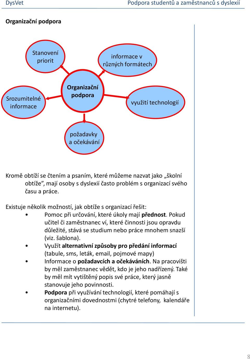 Pokud učitel či zaměstnanec ví, které činnosti jsou opravdu důležité, stává se studium nebo práce mnohem snazší (viz. šablona).