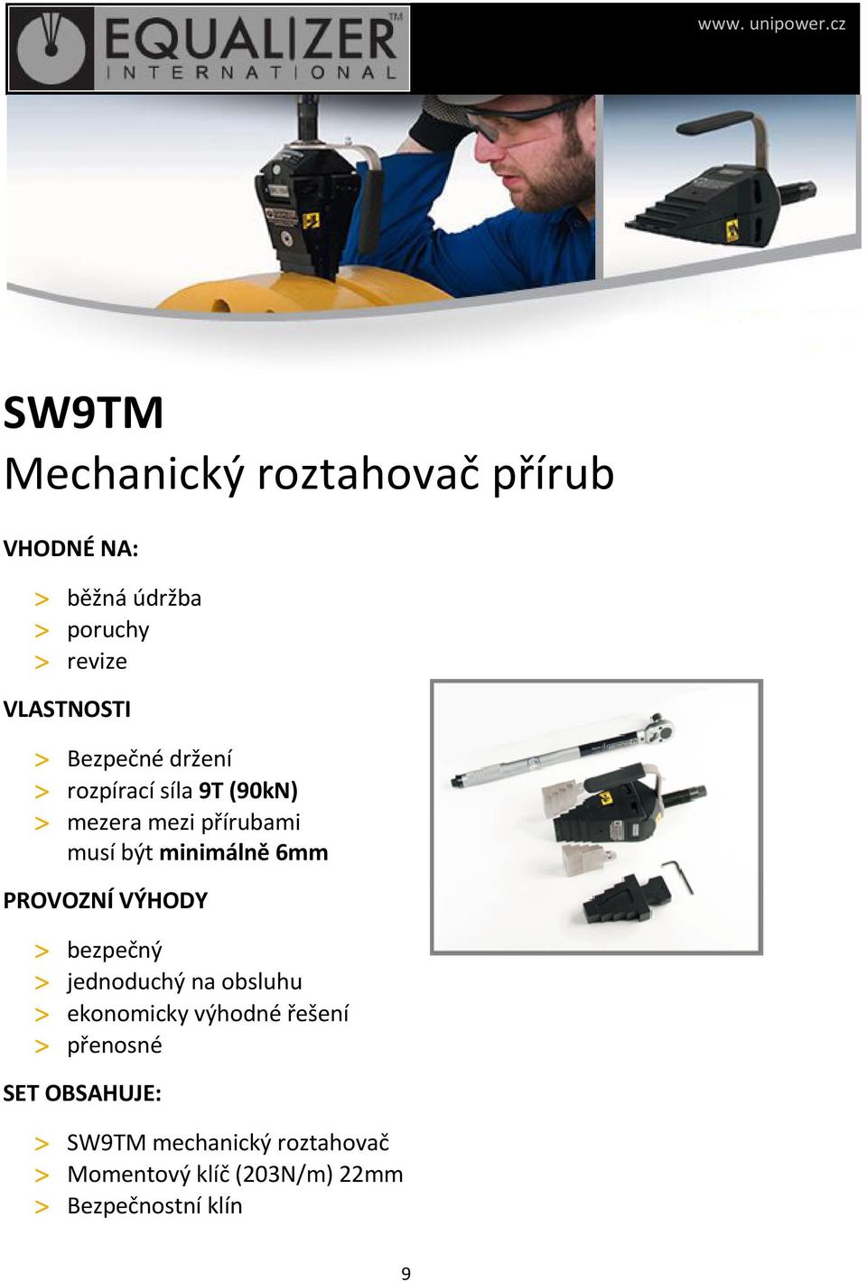 minimálně 6mm > bezpečný > přenosné > SW9TM mechanický