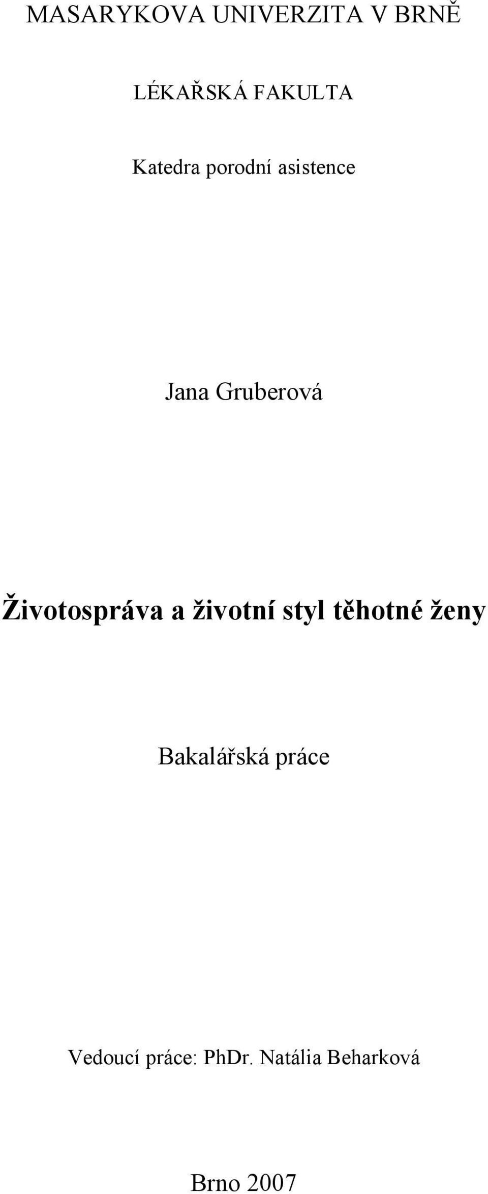 Životospráva a životní styl těhotné ženy