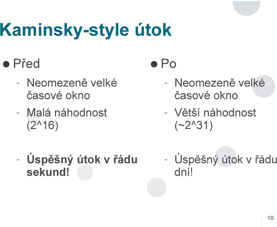 náhodnost (2^16) Větší náhodnost (~2^31)